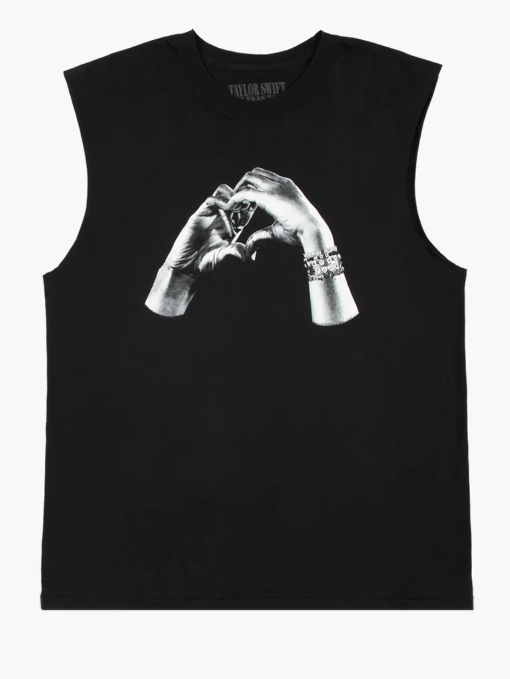 Taylor Swift The Eras Tour Black Heart Hands Muscle Oversized Tank